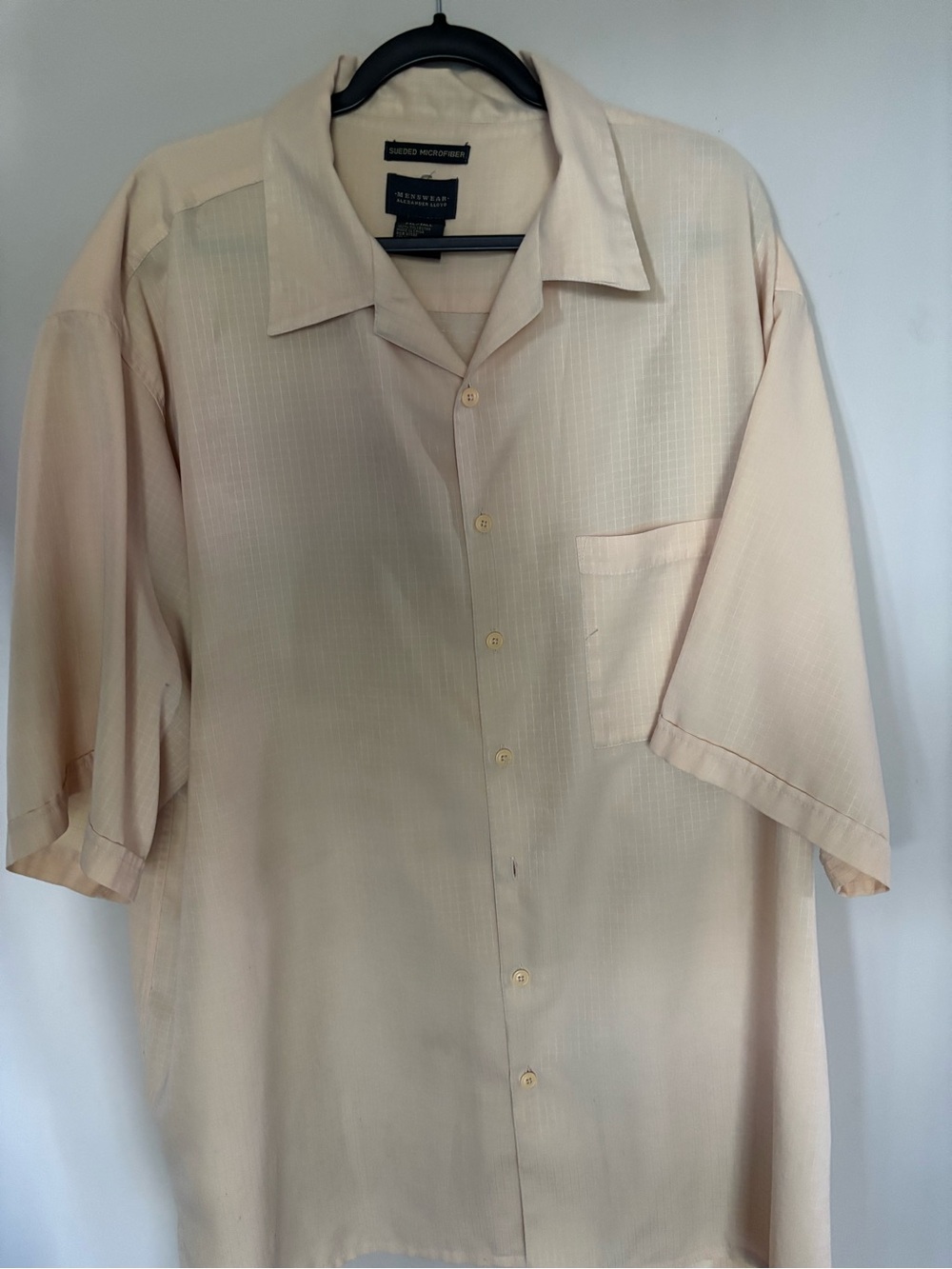 Soft Cream Short-Sleeve Button-Down Shirt — Relaxed Camp Style